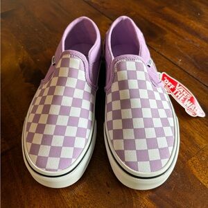 Women's Vans Checkered slip ons. Brand new with tags
